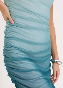 One-Shoulder-Kleid mit Mesheinsatz