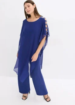 Overall mit Überwurf aus feinem Chiffon