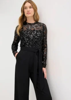 Overall mit Paillettenstickerei