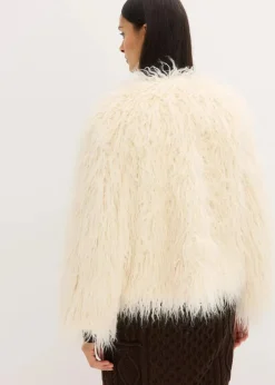 Oversize Fellimitat-Jacke