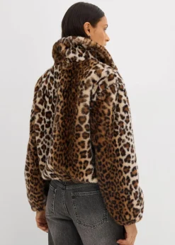 Oversize Fellimitat-Jacke