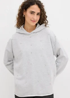 Oversize Hoodie mit Ziersteinen