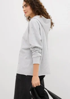 Oversize Hoodie mit Ziersteinen