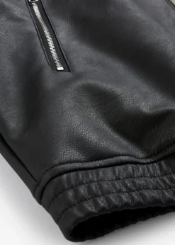 Oversize Lederimitat-Jacke