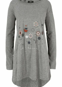 Oversize Longshirt mit Rundhalsausschnitt