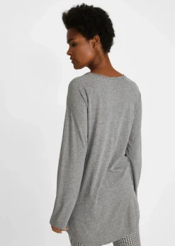 Oversize Longshirt mit Rundhalsausschnitt