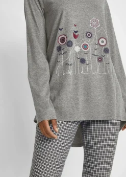 Oversize Longshirt mit Rundhalsausschnitt