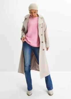 Oversize Ripp-Pullover aus Viskose-Mix