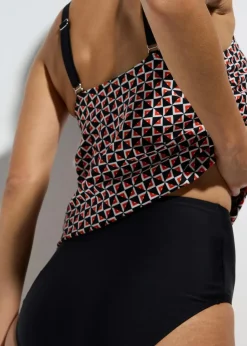 Oversize Tankini mit Highwaist-Bikinihose (2-tlg.Set)