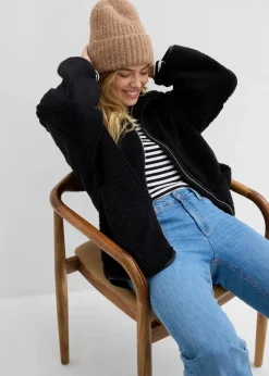 Oversize Teddy-Fleece Jacke