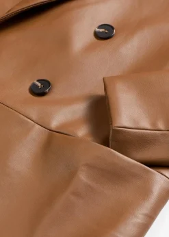 Oversize-Blazer aus Lederimitat