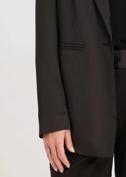 Oversize-Blazer aus Satin