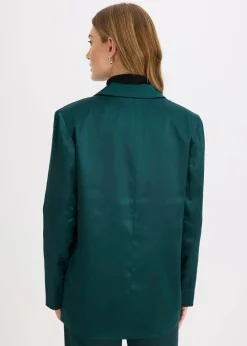 Oversize-Blazer aus Satin