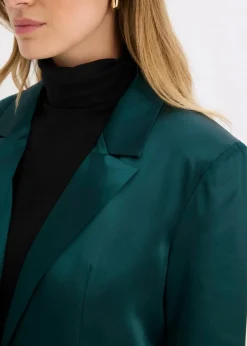 Oversize-Blazer aus Satin