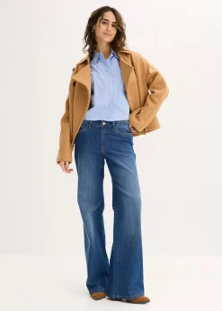 Oversize-Bluse aus Baumwoll-Mix