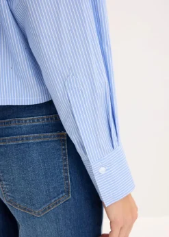 Oversize-Bluse aus Baumwoll-Mix