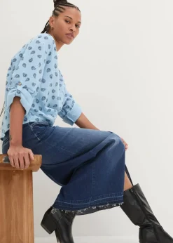 Oversize-Bluse aus luftigem Musselin