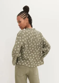 Oversize-Bluse aus luftigem Musselin