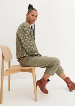 Oversize-Bluse aus luftigem Musselin