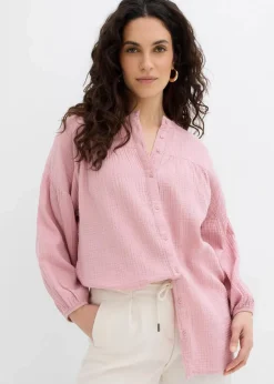 Oversize-Bluse aus Musselin