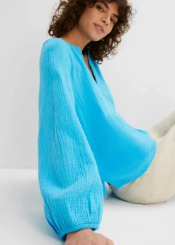 Oversize-Bluse aus Musselin
