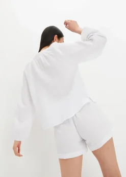 Oversize-Bluse aus Musselin