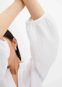 Oversize-Bluse aus Musselin