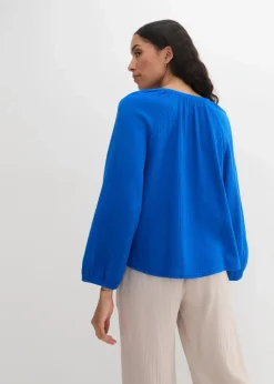 Oversize-Bluse aus Musselin