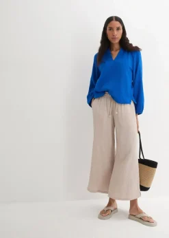 Oversize-Bluse aus Musselin