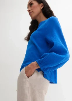 Oversize-Bluse aus Musselin