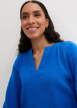 Oversize-Bluse aus Musselin