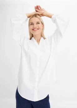 Oversize-Bluse aus reiner Baumwolle