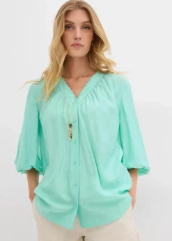 Oversize-Bluse aus softem Viskose-Mix