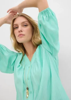 Oversize-Bluse aus softem Viskose-Mix