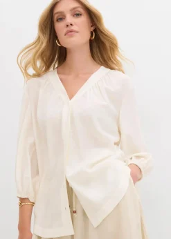 Oversize-Bluse aus softem Viskose-Mix