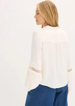 Oversize-Bluse mit Verzierungen