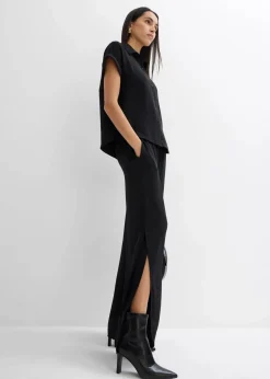 Oversized Bluse aus strukturiertem Crêpe