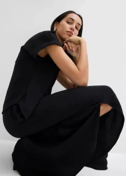 Oversized Bluse aus strukturiertem Crêpe