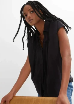 Oversized Blusentop aus fließender Viskose