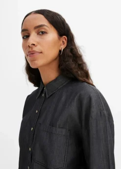 Oversized Jeanshemd aus Bio-Baumwolle