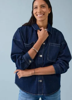 Oversized Jeans-Overshirt aus Bio-Baumwolle