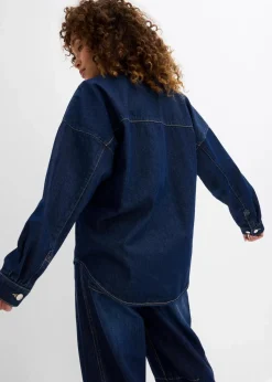 Oversized Jeans-Overshirt aus Bio-Baumwolle