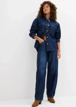 Oversized Jeans-Overshirt aus Bio-Baumwolle