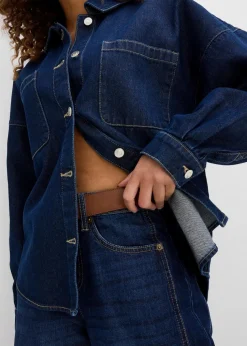 Oversized Jeans-Overshirt aus Bio-Baumwolle