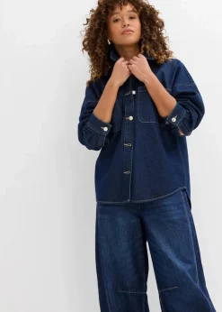 Oversized Jeans-Overshirt aus Bio-Baumwolle