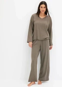 Oversized Loungewear Hausanzug aus weicher Rippe