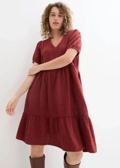 Oversized-Kleid aus Baumwoll-Musselin