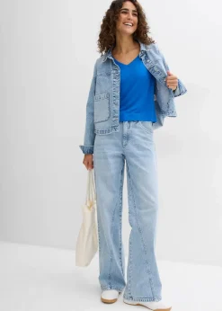 Oversized-Shirt aus fließendem Viskose-Mix