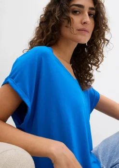 Oversized-Shirt aus fließendem Viskose-Mix