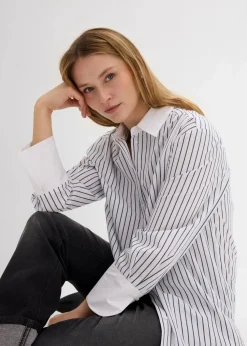 Oversize-Hemd aus reiner Baumwolle